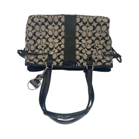 Coach Carryall Signature Stripe Drawstring Purse F28501 - Picture 5 of 15